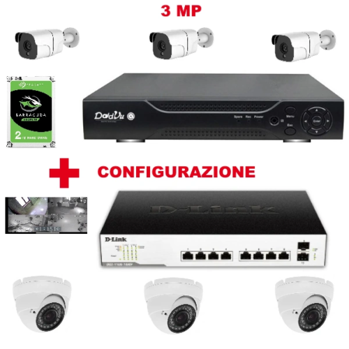 Kit Videosorveglianza Dadvu wired 3MP